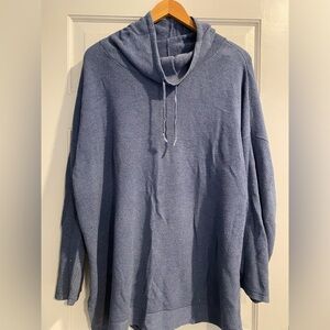 J Jill cowl neck pullover, blue, 3X
